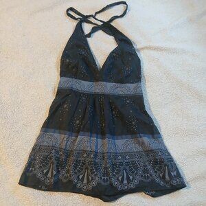 Banana Republic Factory  Women's Black and Gray  Halter Top  SZ S  GUC